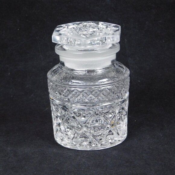 Imperial Glass Cape Cod Clear Rare Horseradish Jar with Lid Discontinued 3.75" - Picture 4 of 9
